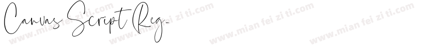 Canvas Script Reg字体转换